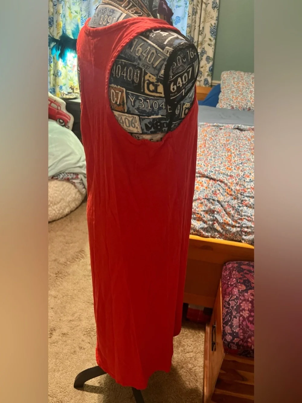 J. Crew Red Sleeveless Tank Dress - Picture 11 of 12